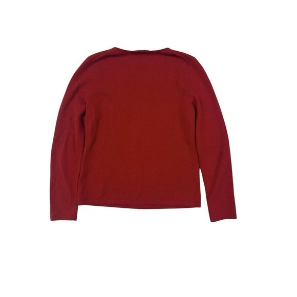 Charter Club Red 2 Ply Cashmere Long Sleeve Pullover Sweater Womens Medium - Picture 4 of 8
